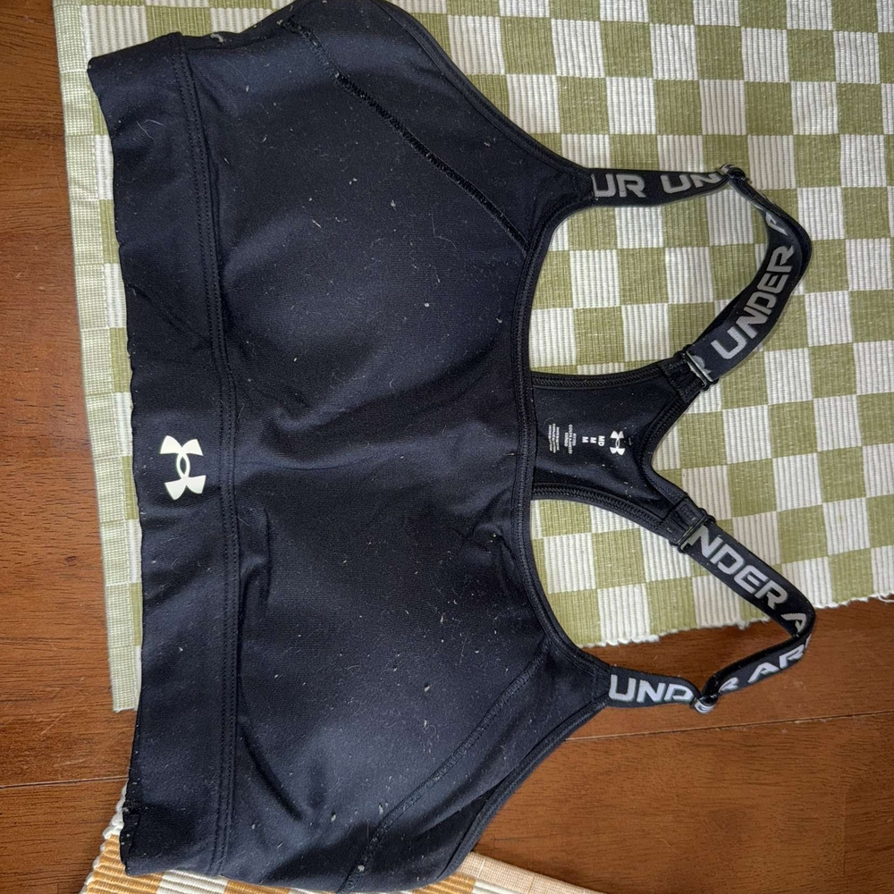 Under Armour Black Sports Bra with Logo
